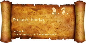 Mutsch Herta névjegykártya